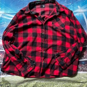 North 15 plaid long sleeve shirt 4XL